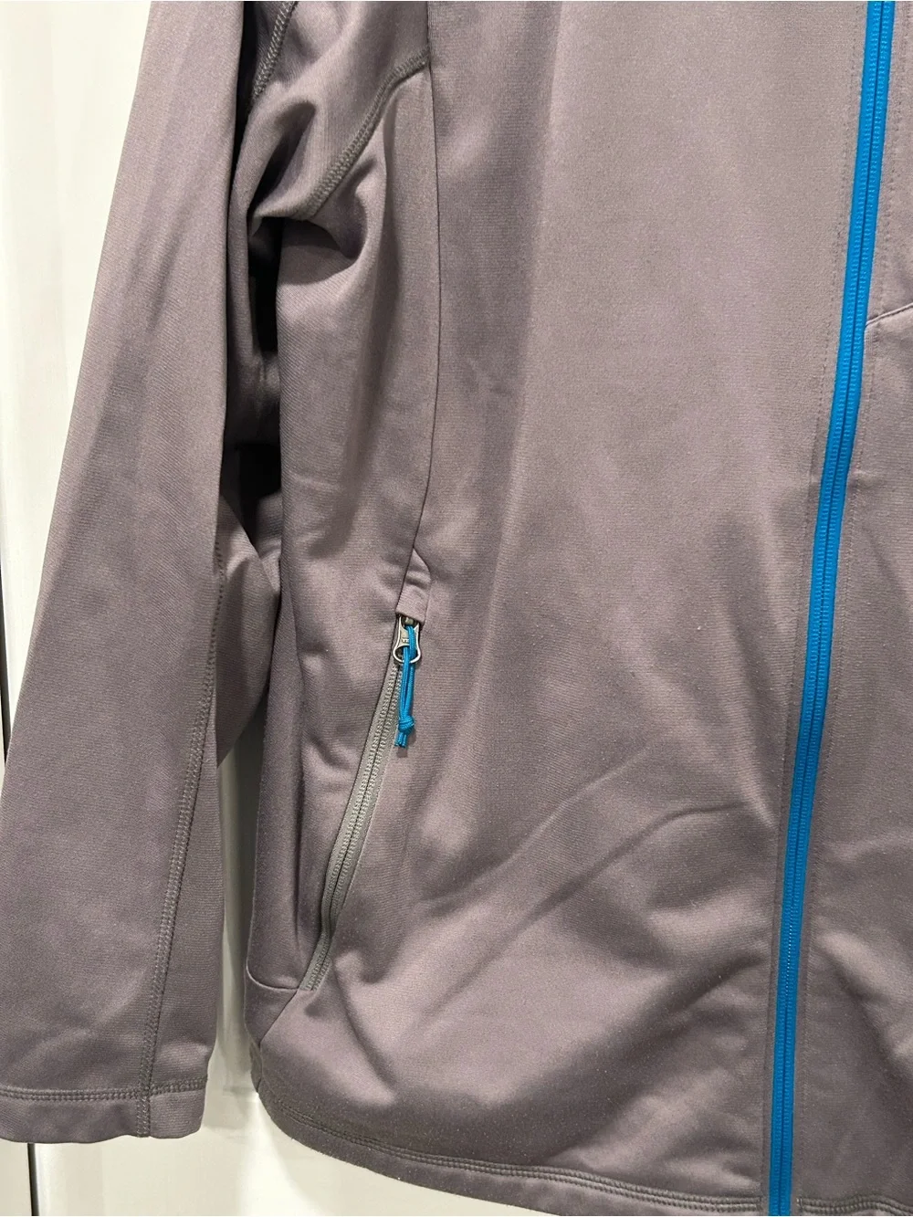The North Face Men’s XL Apex Bionic Softshell Jacket Gray Blue Full Zip Outdoor